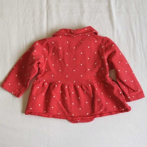 carter's double breasted french terry peacoat jacket 12 months baby girl - Picture 6 of 6